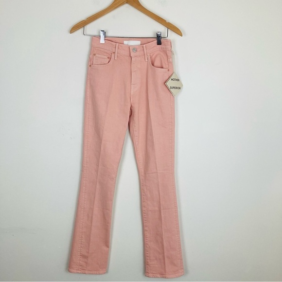 NWT Mother Insider Hover jeans in peach parfait color. Slight flare leg. Size 25 - Picture 4 of 11